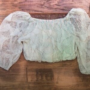 Elegant Lace Kids Blouse - Cream